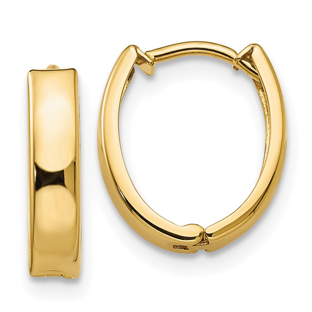 10K Yellow Gold Polished Hinged Hoop Earrings