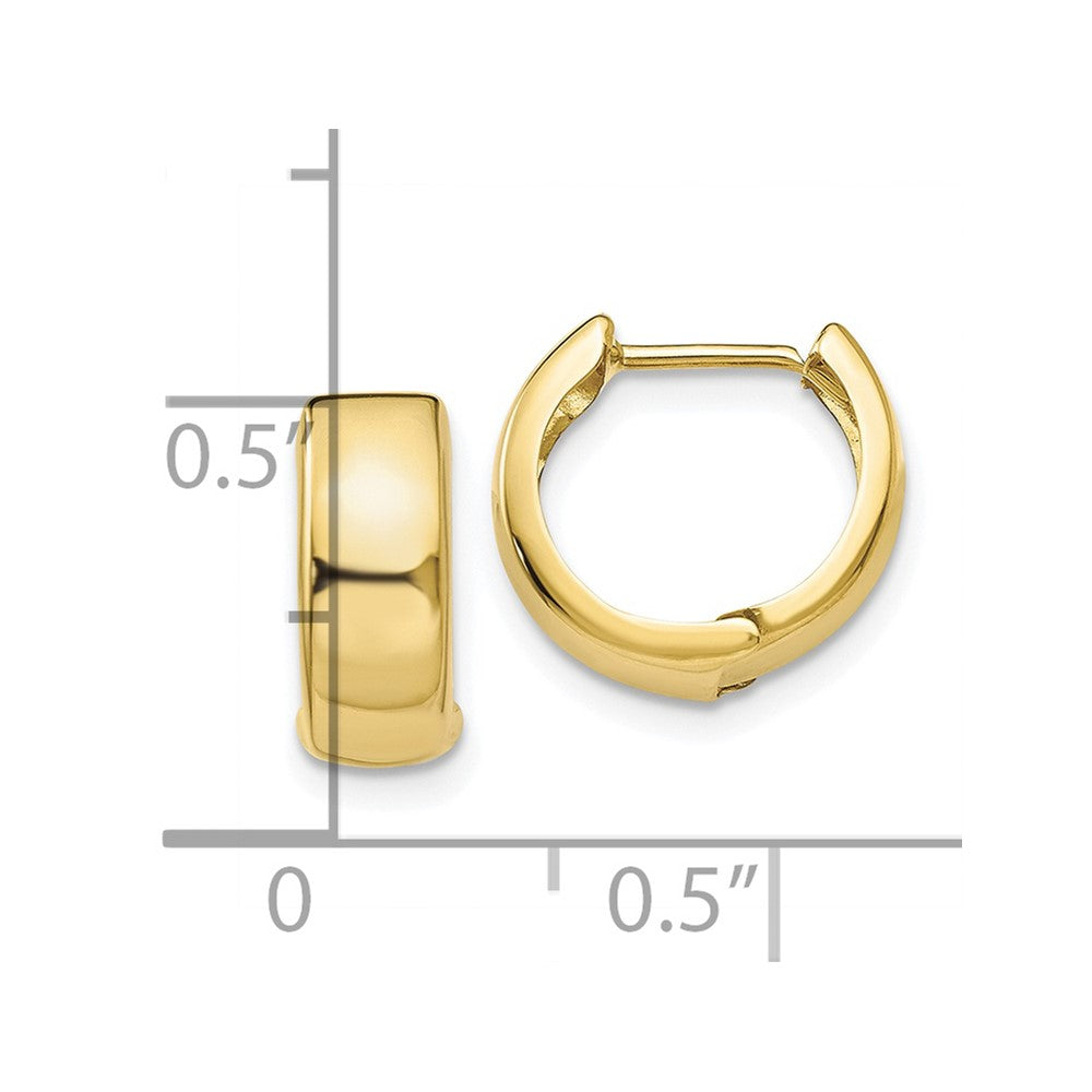 10K Yellow Gold Hinged Hoop Earrings