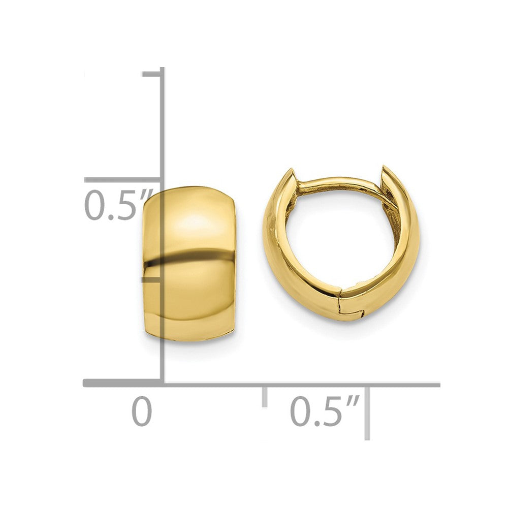 10K Yellow Gold Hinged Hoop Earrings