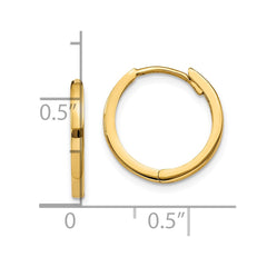 10K Yellow Gold Hinged Hoop Earrings