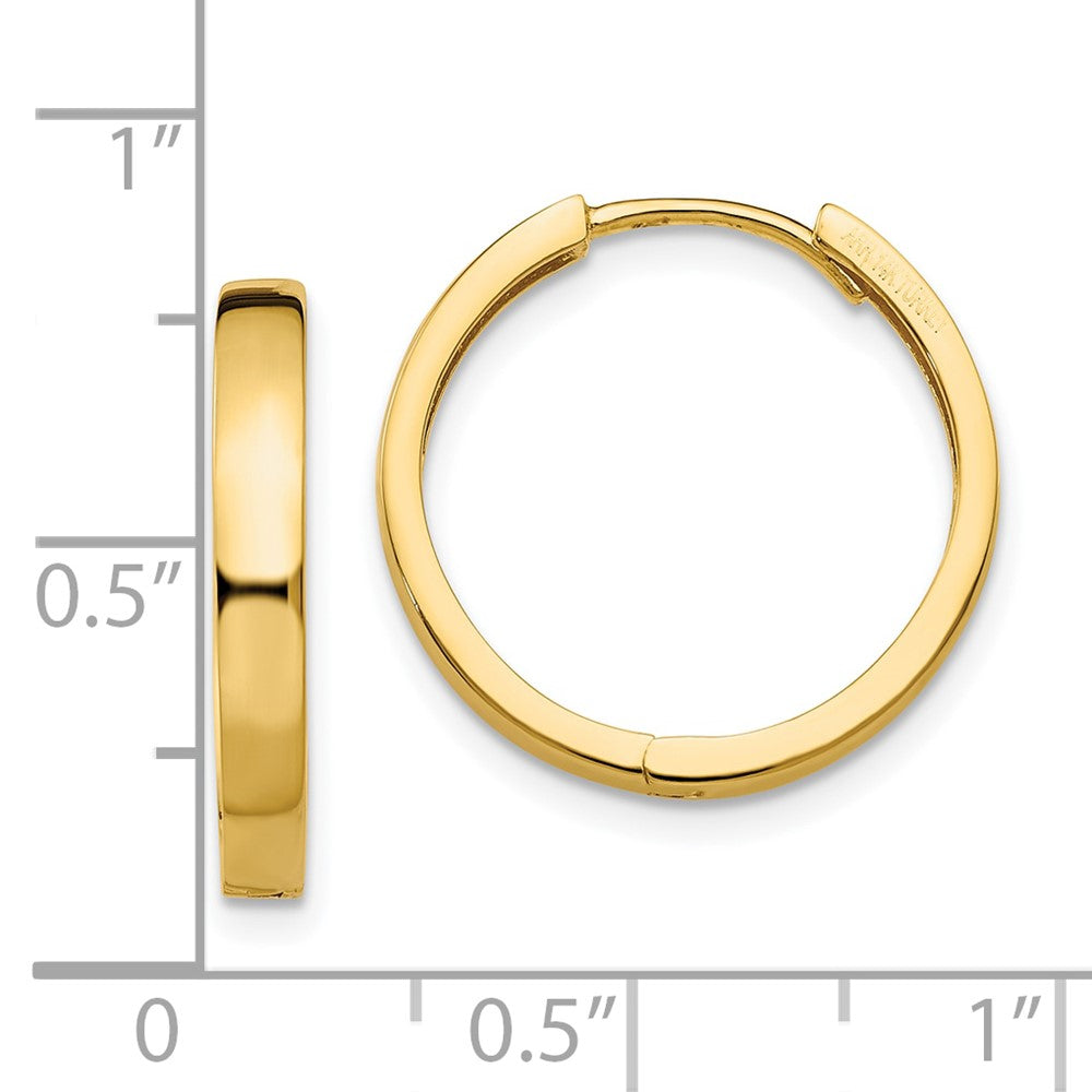 10K Yellow Gold Hinged Hoop Earrings