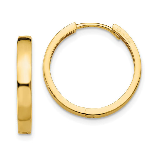 10K Yellow Gold Hinged Hoop Earrings