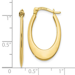 10K Yellow Gold Polished Hoop Earrings