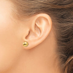 10K Yellow Gold Polished 8mm Ball Post Earrings