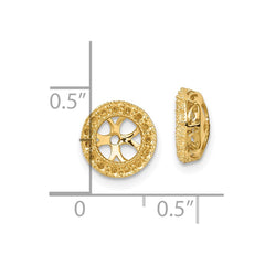 10K Yellow Gold AA Diamond Earrings Jacket