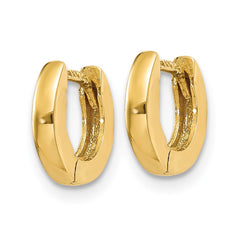 10K Yellow Gold Polished Hinged Earrings