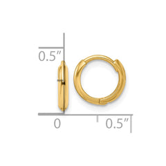 10K Yellow Gold Polished Hinged Hoop Earrings