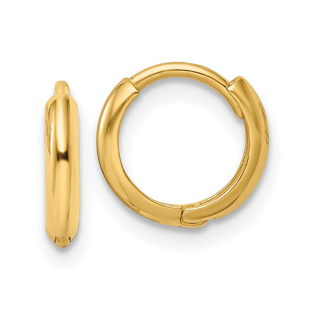 10K Yellow Gold Polished Hinged Hoop Earrings