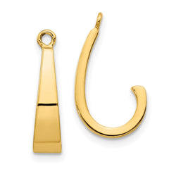 10K Yellow Gold Polished J-Hoop Earrings Jackets