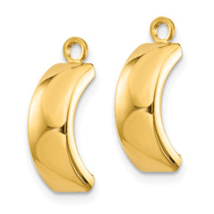 10K Yellow Gold Polished Earrings Jackets