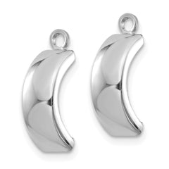 10K White Gold Polished Earrings Jackets