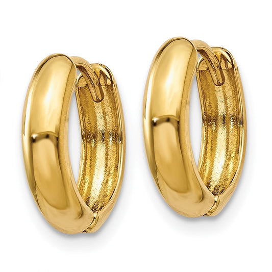 10K Yellow Gold Polished Hinged Hoop Earrings