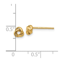 10K Yellow Gold Polished Knot Post Earrings