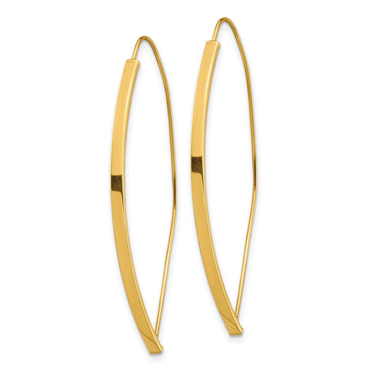 10K Yellow Gold Dangle Threader Earrings