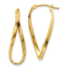 10K Yellow Gold Small Twisted Earrings