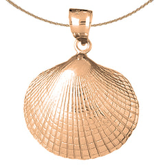 10K, 14K or 18K Gold Shell Pendant