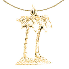 14K or 18K Gold Palm Tree Pendant