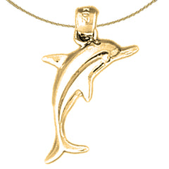 14K or 18K Gold Dolphin Pendant