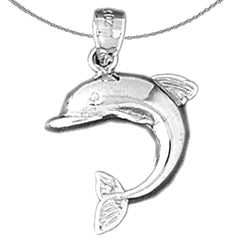 14K or 18K Gold Dolphin Pendant