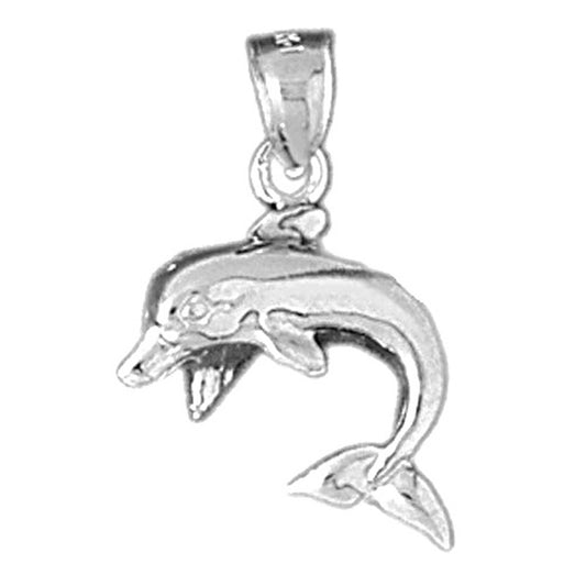 14K or 18K Gold Dolphin Pendant