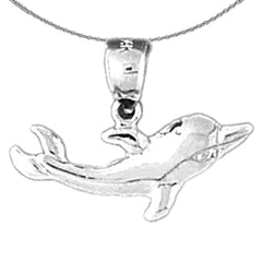 14K or 18K Gold Dolphin Pendant