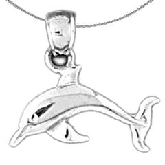 14K or 18K Gold Dolphin Pendant