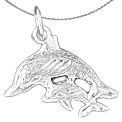 14K or 18K Gold Dolphin Pendant