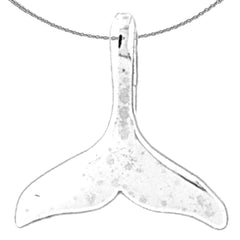 14K or 18K Gold Whale Tale Pendant