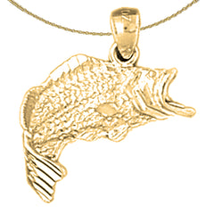 14K or 18K Gold Bass Pendant