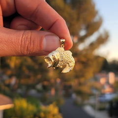 14K or 18K Gold Bass Pendant