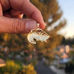 14K or 18K Gold Bass Pendant