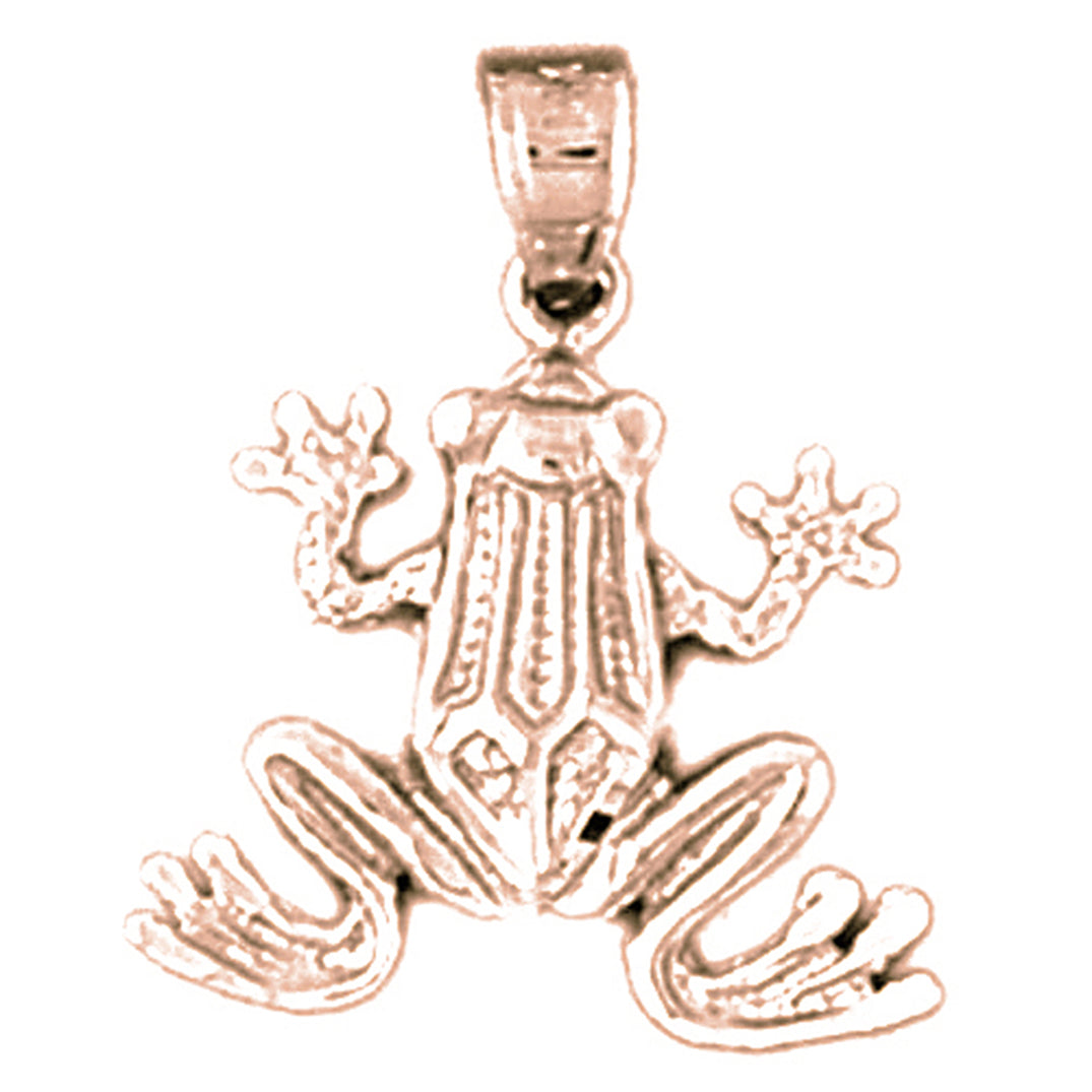 14K or 18K Gold Frog Pendant