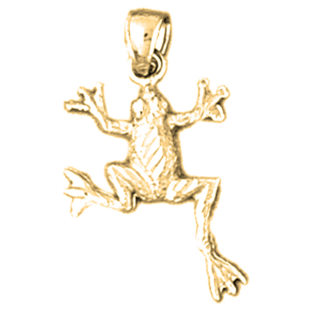 14K or 18K Gold Frog Pendant