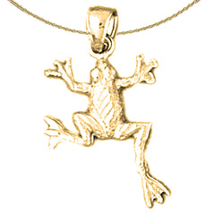 14K oder 18K Gold Frosch Anhänger