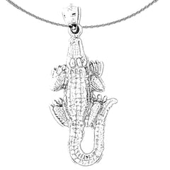 14K or 18K Gold Alligator Pendant