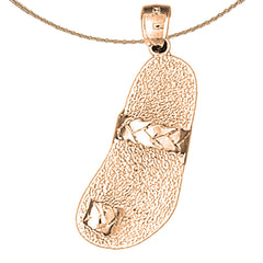 14K or 18K Gold 3D Slipper Pendant