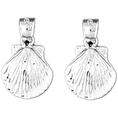 Sterling Silver 17mm Shell Earrings