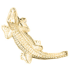 14K or 18K Gold Alligator Pendant