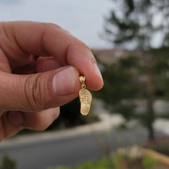 14K or 18K Gold 3D Flip Flop Pendant