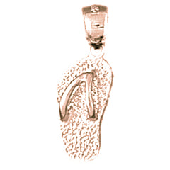 14K or 18K Gold 3D Flip Flop Pendant