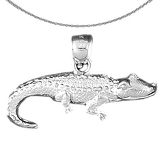 14K oder 18K Gold Alligator Anhänger