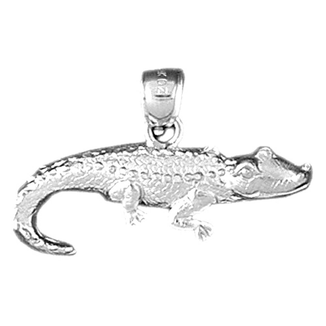 14K or 18K Gold Alligator Pendant