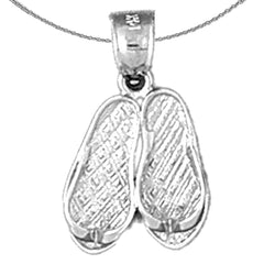 14K or 18K Gold 3D Flip Flop Pendant