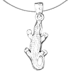 14K or 18K Gold Alligator Pendant