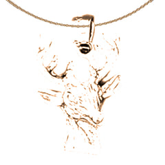 14K or 18K Gold Deer Pendant