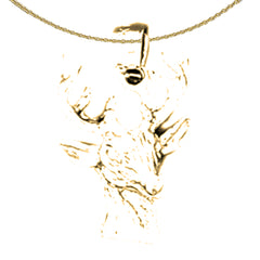 14K or 18K Gold Deer Pendant