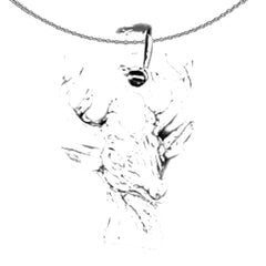 14K or 18K Gold Deer Pendant