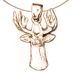 14K or 18K Gold Deer Pendant