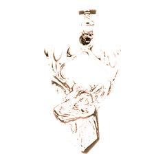 14K or 18K Gold Deer Pendant