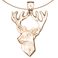 14K or 18K Gold Deer Pendant